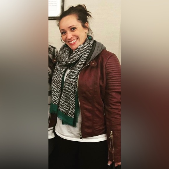 🔥Wore Once-Ci Sono Deep Maroon Coat- 100% Polyurethane shell- size Large - Picture 11 of 11